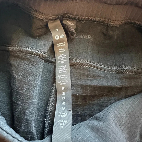 Lululemon Lululemon lab Textured Grid High-Rise Jogger 28” size 8 black - Picture 8 of 8